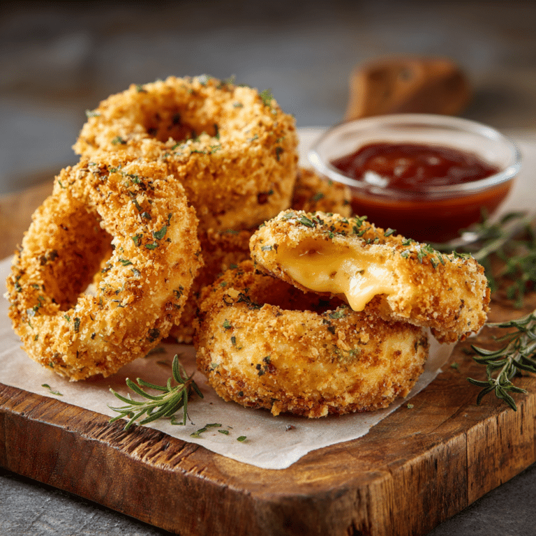 Cheese Stuffed Onion Rings Recipe