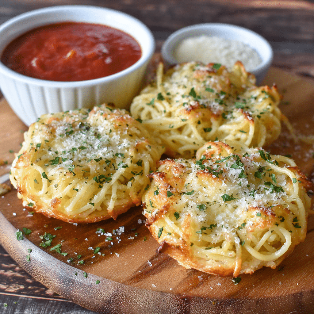 Spaghetti Garlic Bread Bites Recipe - Recipe Image