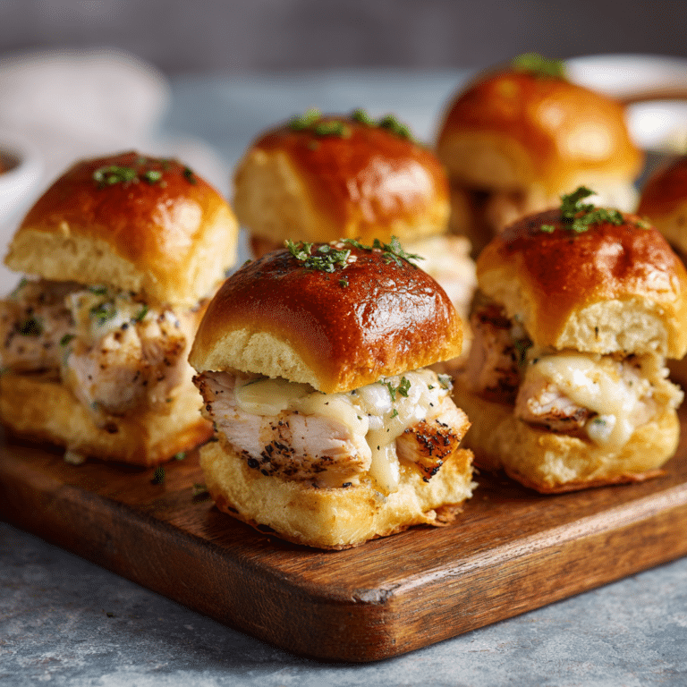 Mini Chicken Cheese Sliders Recipe
