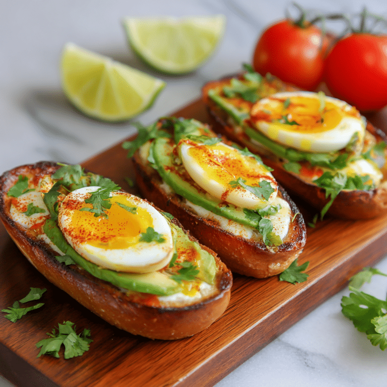 Avocado Egg Toast Boats Recipe