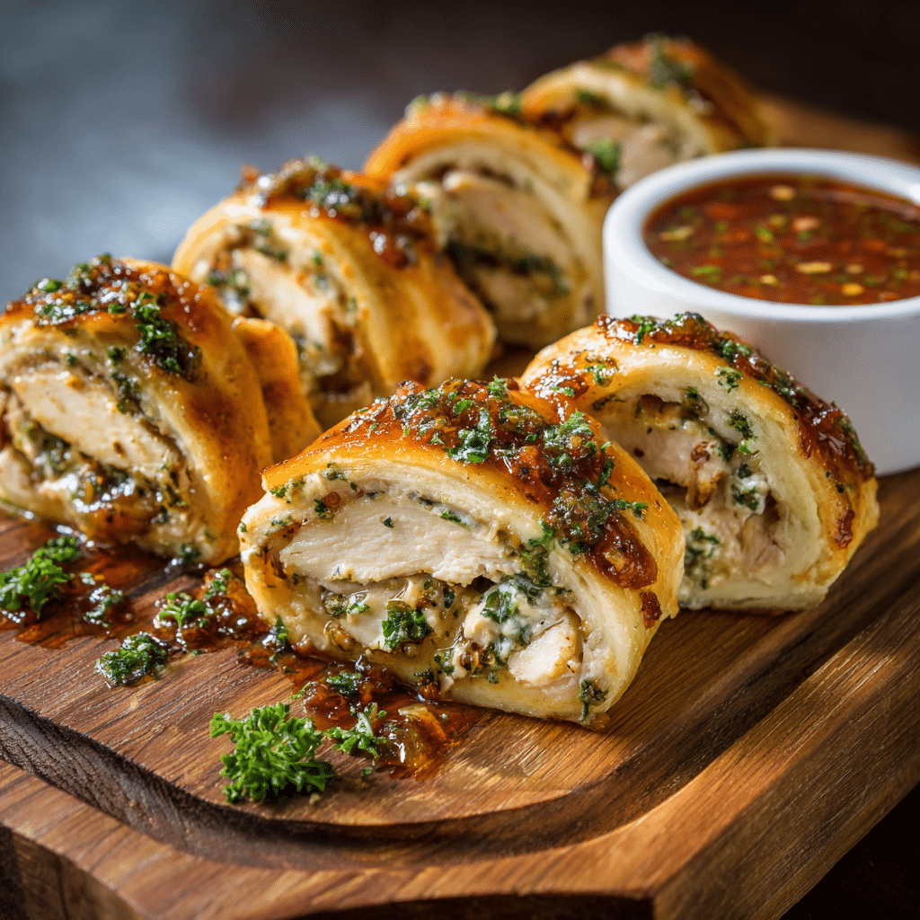 Garlic Butter Chicken Rolls Recipe - Recipe Image