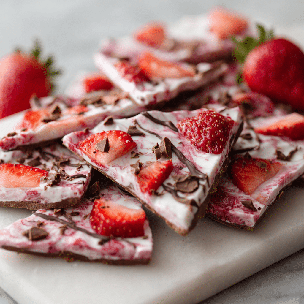 Strawberry Chocolate Yogurt Bark Recipe