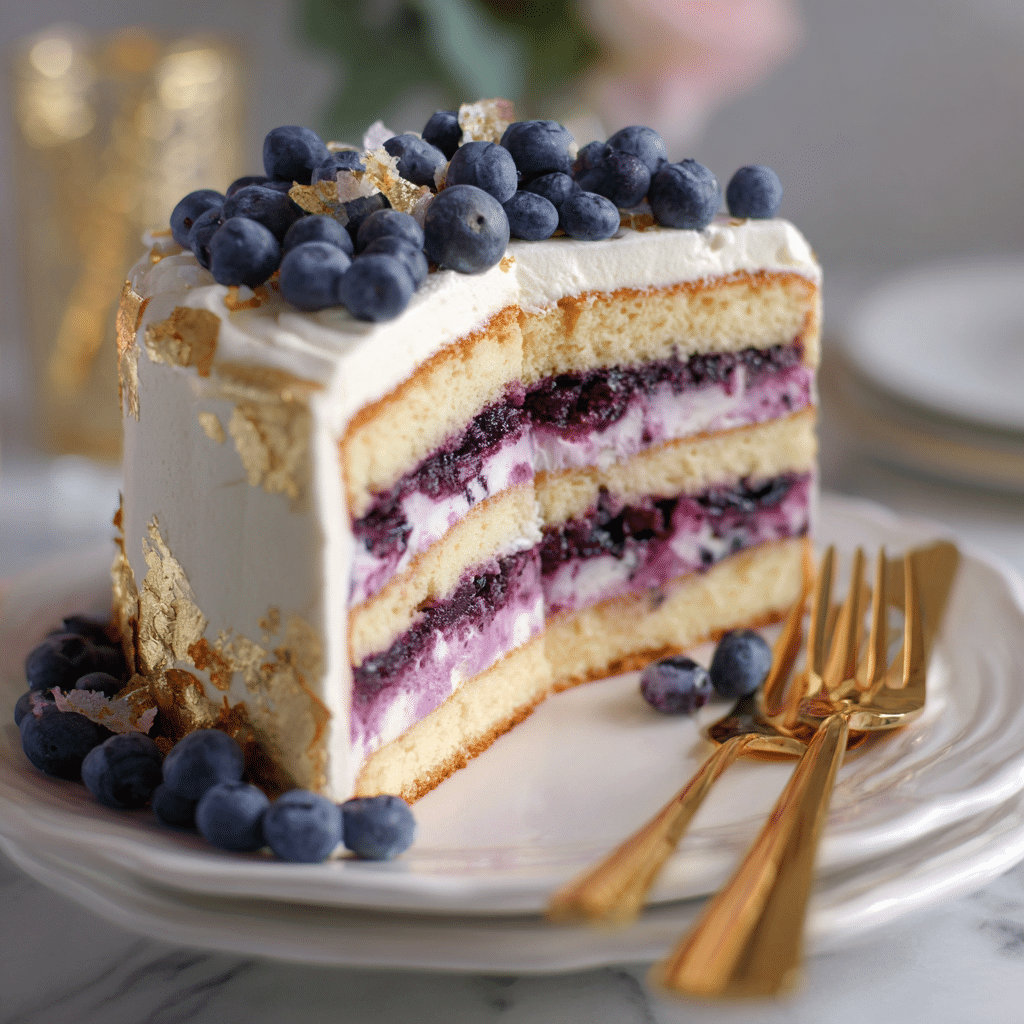Blueberry Cream Dream Cake: Sweet & Elegant Recipe - Recipe Image