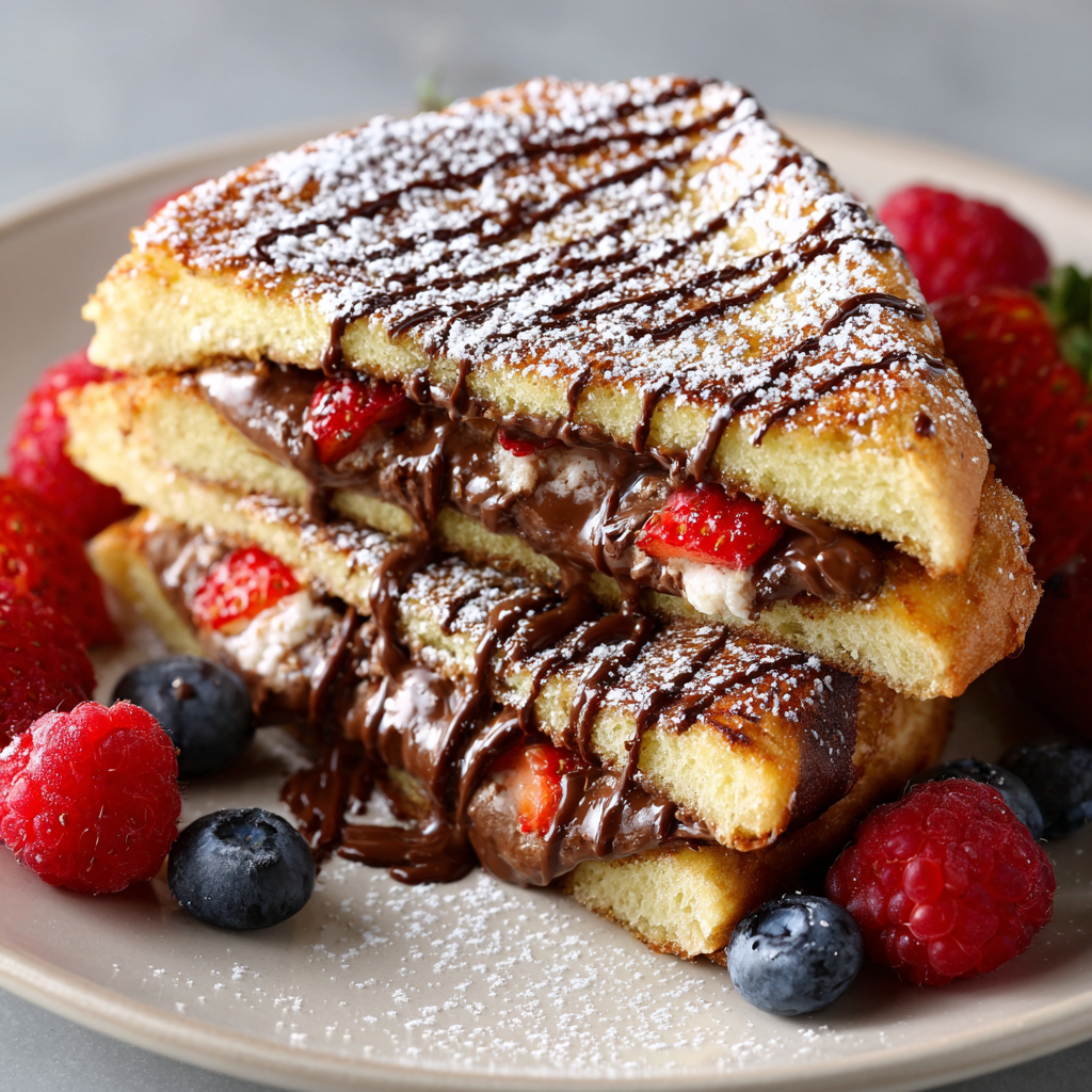 Nutella Lava French Toast 🍞 Recipe