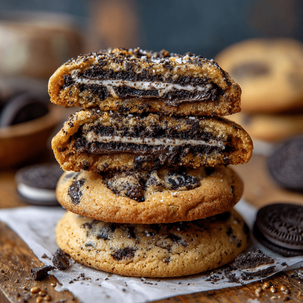 Oreo Stuffed Chocolate Chip Cookies 🍪 Recipe