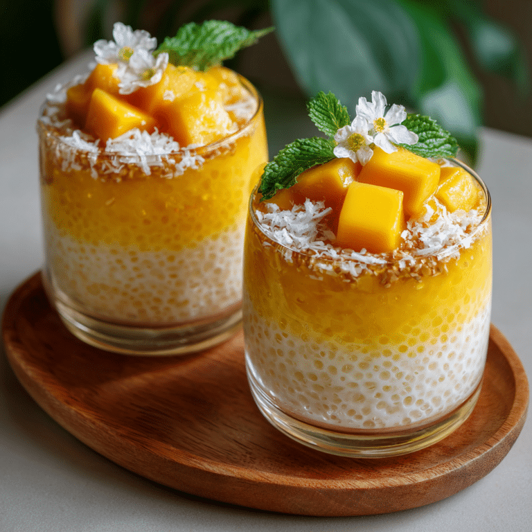 Mango Sago Dessert Cups 🥭 Recipe