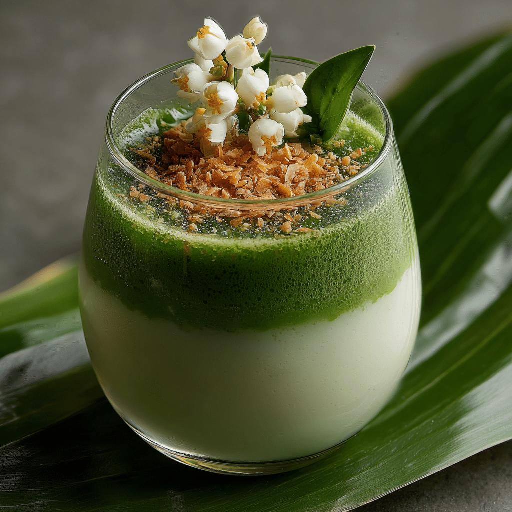 Coconut Pandan Glass Dessert Recipe