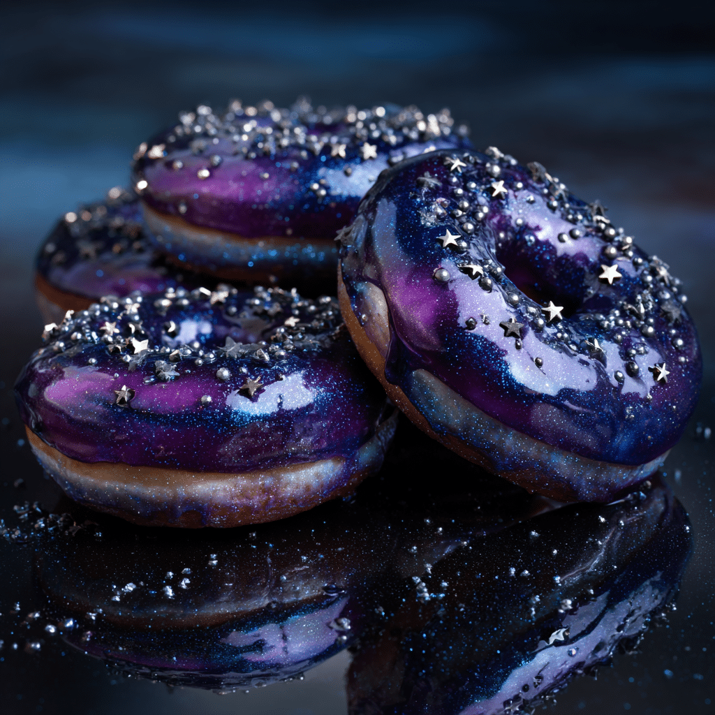 Galaxy Mirror Glaze Donuts Recipe