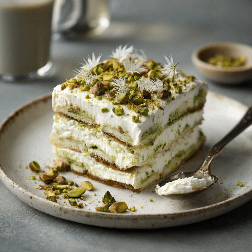 white chocolate pistachio tiramisu Recipe - Recipe Image