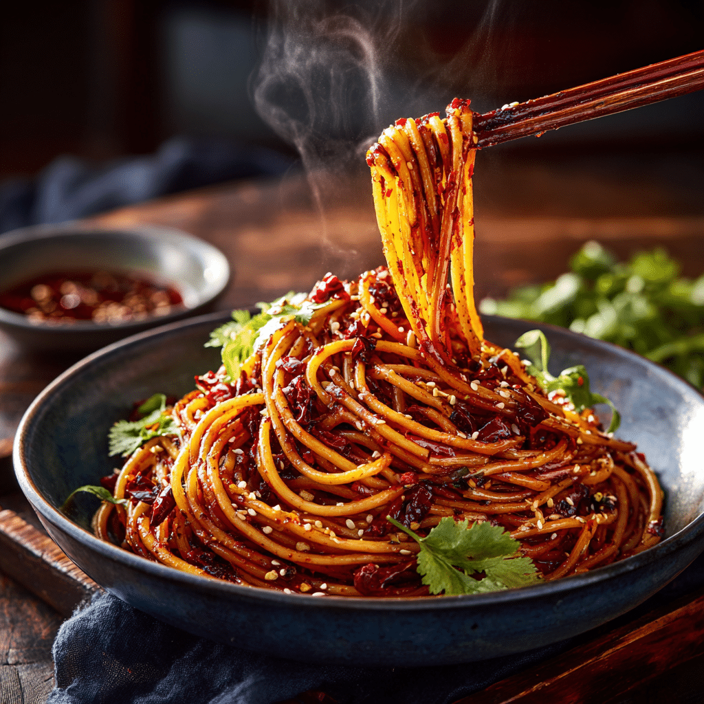 Crispy Chili Oil Noodles Recipe - Recipe Image
