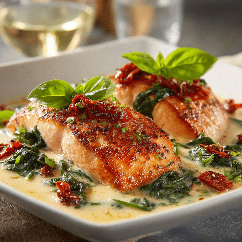 Creamy Tuscan Salmon Recipe - Recipe Image