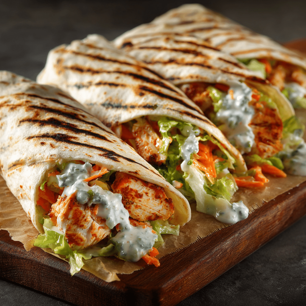 Creamy Buffalo Chicken Wraps Recipe - Recipe Image