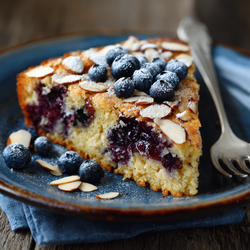 Blueberry Almond Breakfast Cake Recipe - Recipe Image