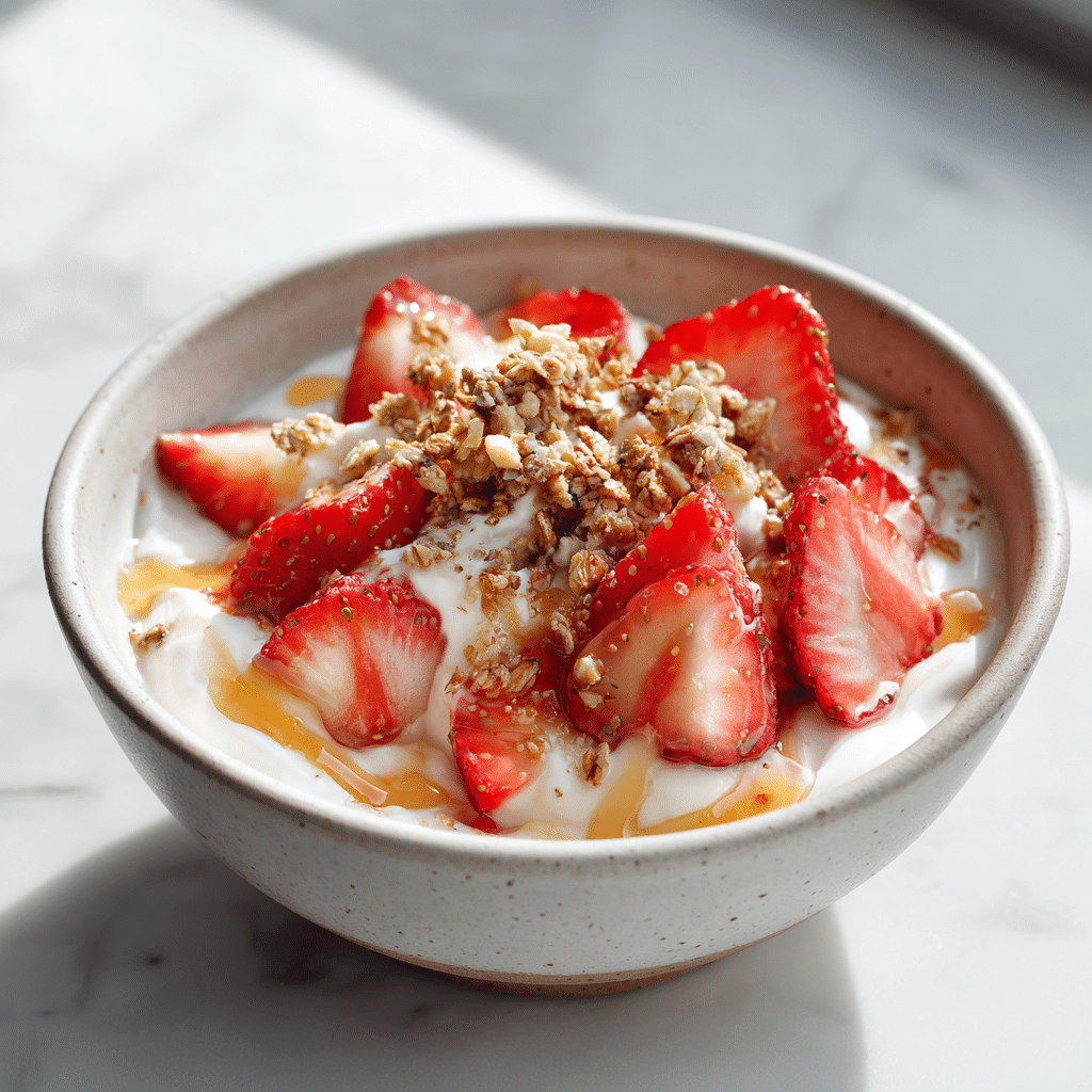 Strawberry Yogurt Dessert Bowl Recipe - Recipe Image