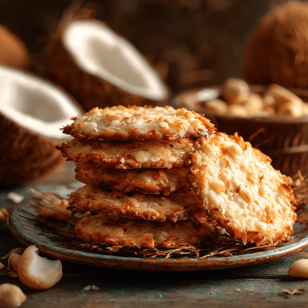 Toasted Coconut Macadamia Snaps: A Tropical Treat Recipe - Recipe Image