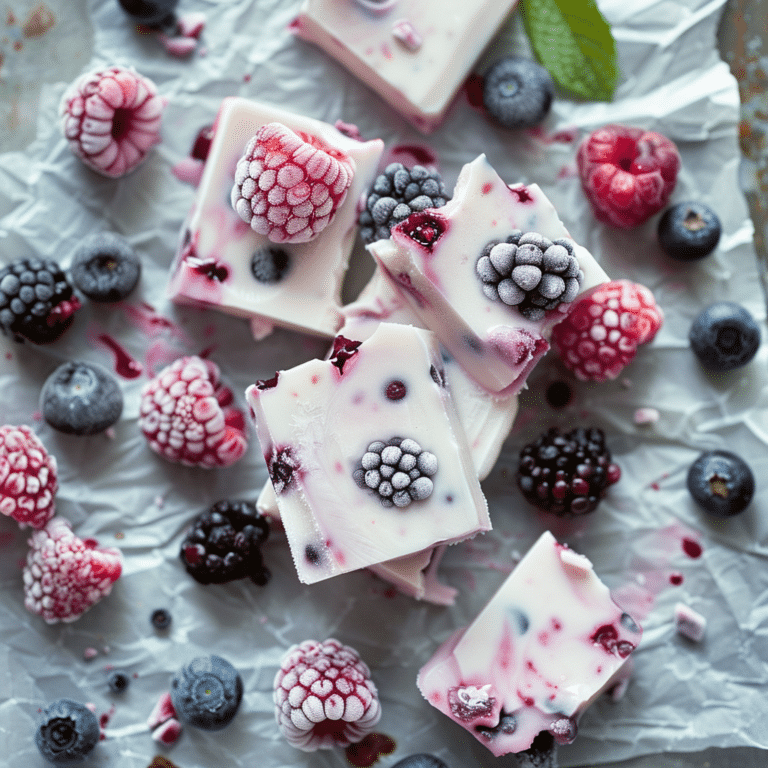 Frozen Berry Yogurt Bark Recipe