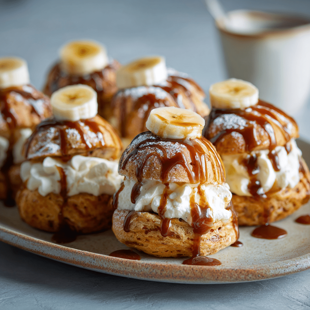 Banana Cream Profiteroles Recipe - Recipe Image