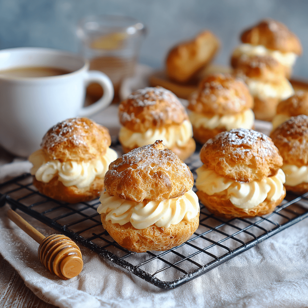 Honey Cream Puffs Recipe - Recipe Image