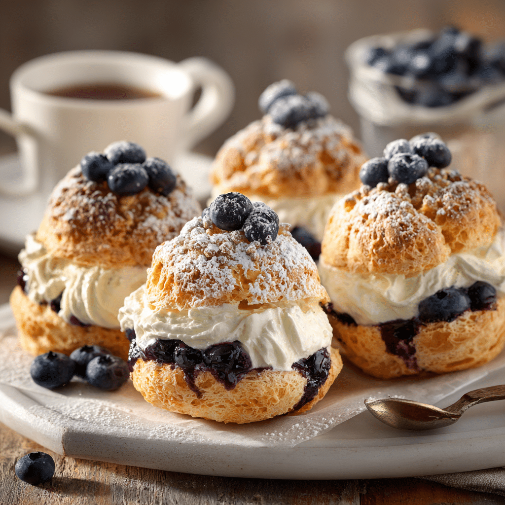 Blueberry Cream Puffs Recipe - Recipe Image
