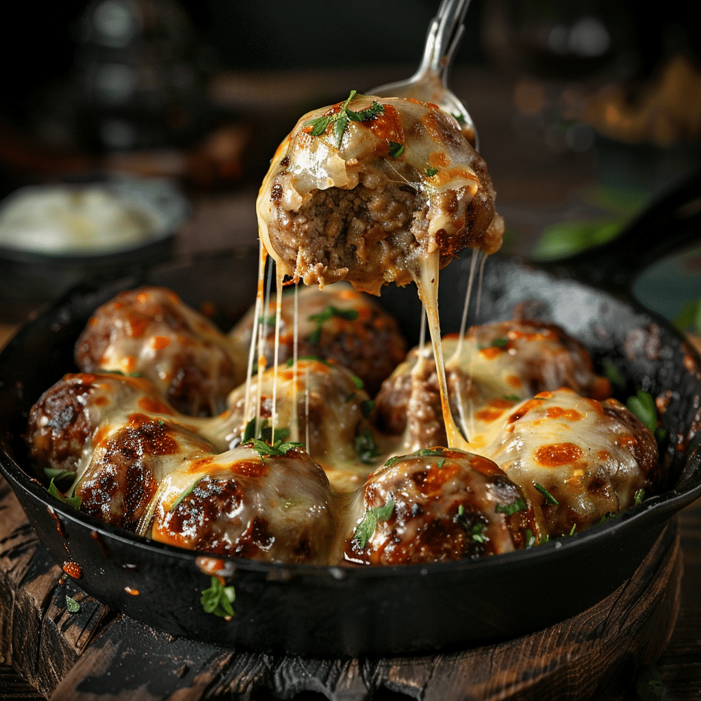 Cheese Stuffed Meatballs Recipe - Recipe Image