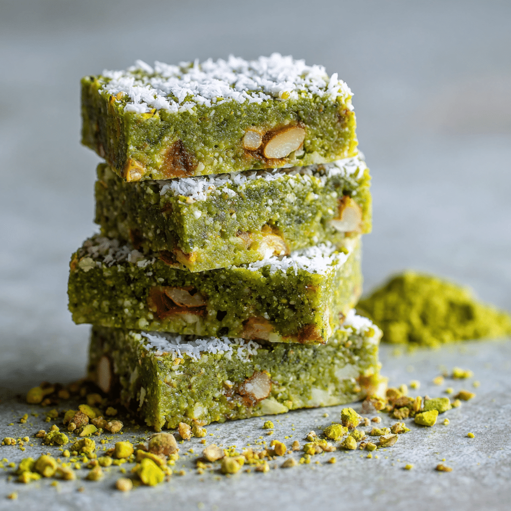 Matcha Coconut Energy Bars Recipe