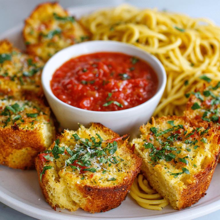 Spaghetti Garlic Bread Bites Recipe