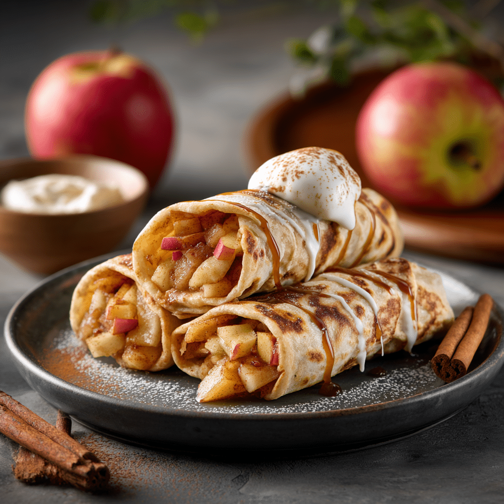 Apple Cinnamon Dessert Wraps Recipe - Recipe Image