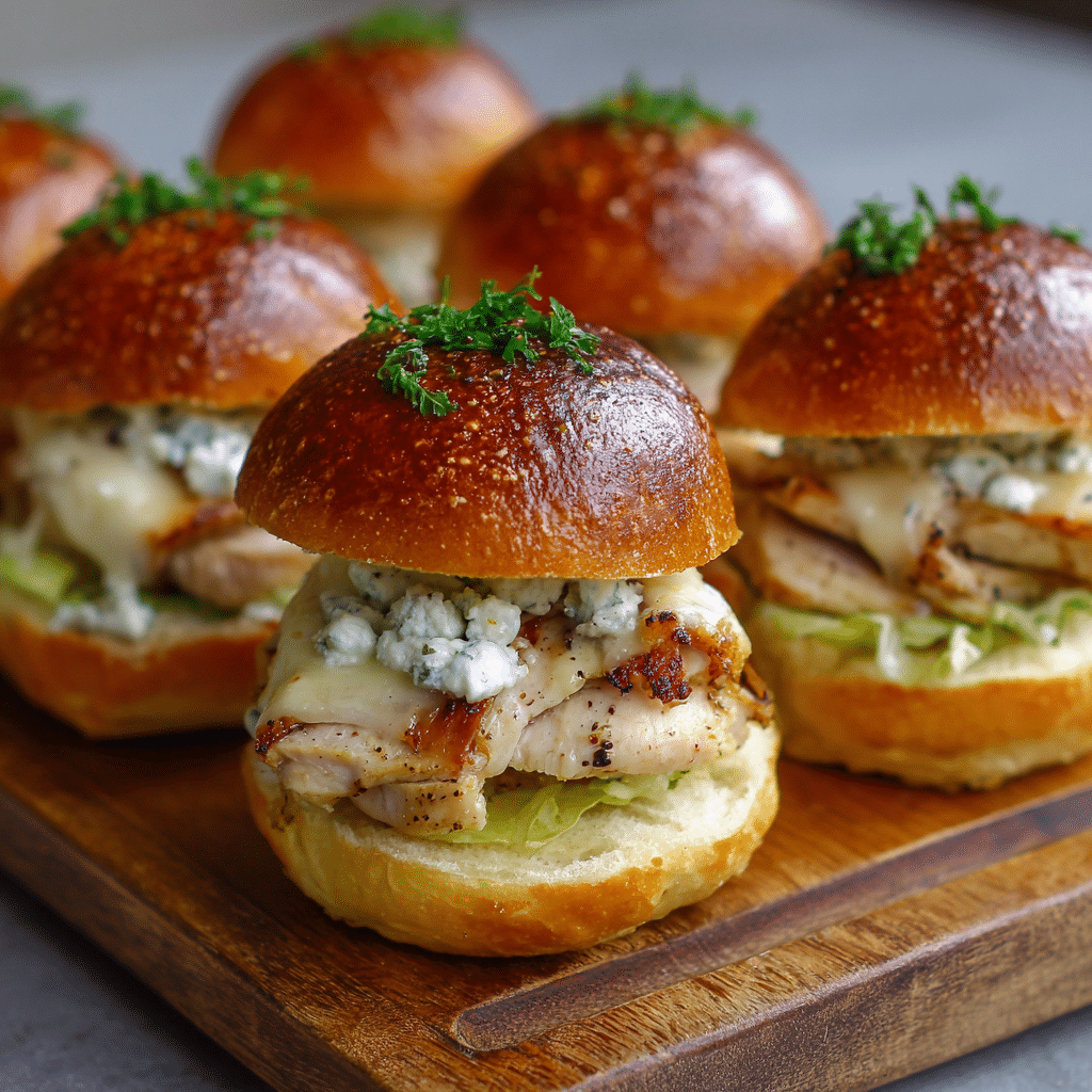 Mini Chicken Cheese Sliders Recipe - Recipe Image