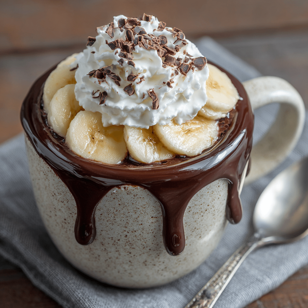 Chocolate Banana Mug Dessert Recipe - Recipe Image
