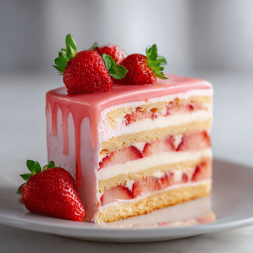 Strawberry Cake Recipe - Recipe Image