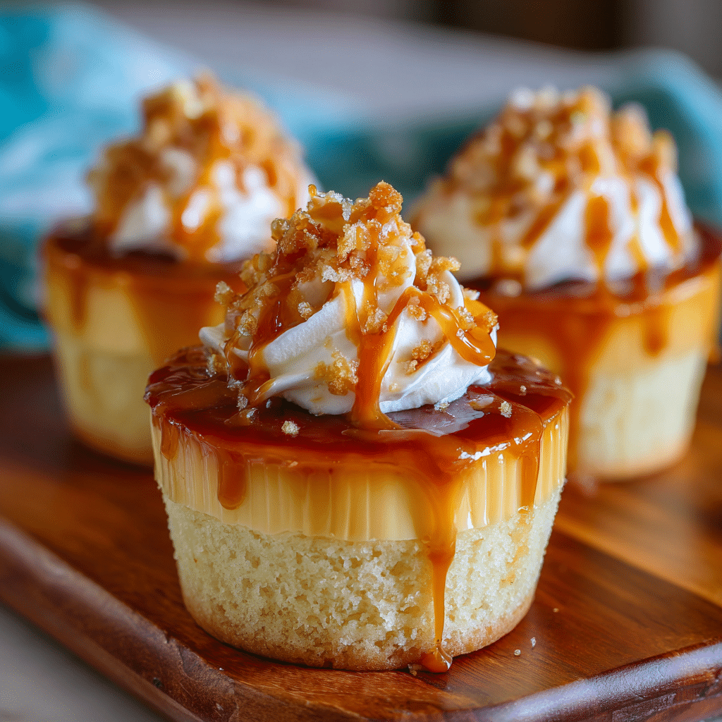 Caramel Flan Cupcakes 🍮 Recipe - Recipe Image