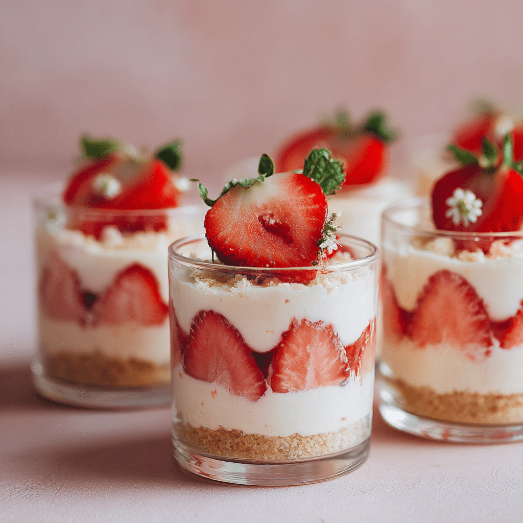 Strawberry Cheesecake Cups Recipe - Recipe Image