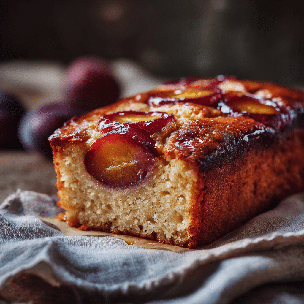 Yogurt Plum Cake Recipe - Recipe Image