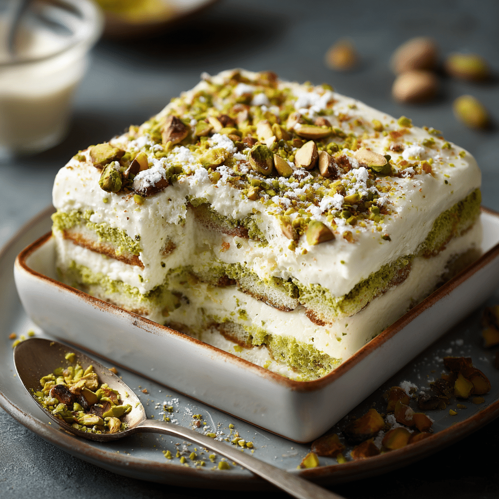 white chocolate pistachio tiramisu Recipe - Recipe Image