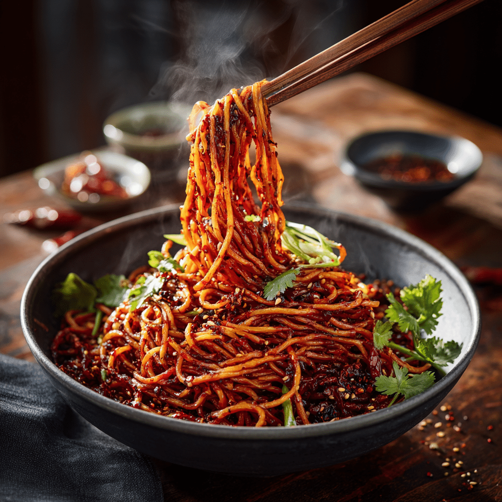 Crispy Chili Oil Noodles Recipe - Recipe Image