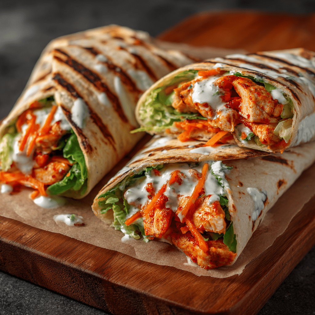 Creamy Buffalo Chicken Wraps Recipe - Recipe Image