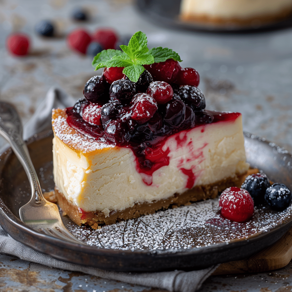 Easy Homemade New York cheesecake Recipe - Recipe Image