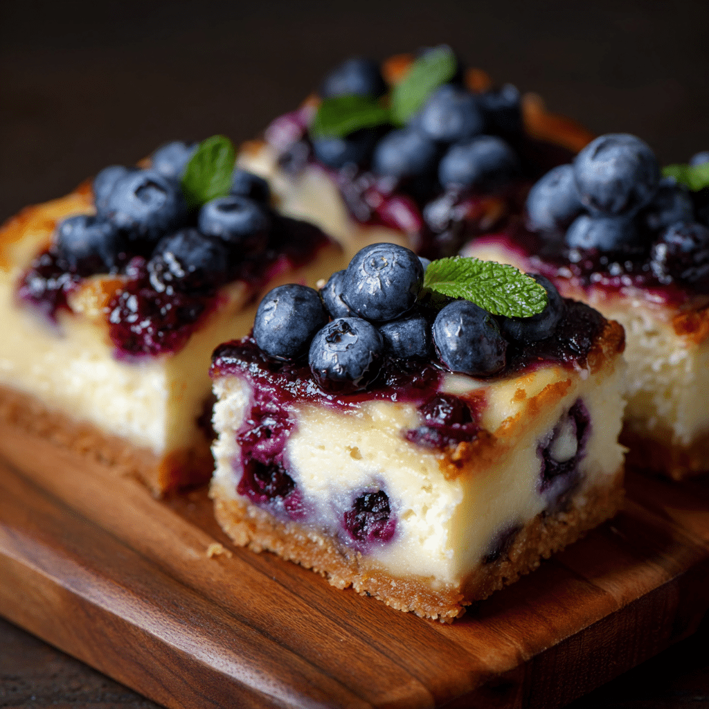 Blueberry Cheesecake Bars Recipe - Recipe Image