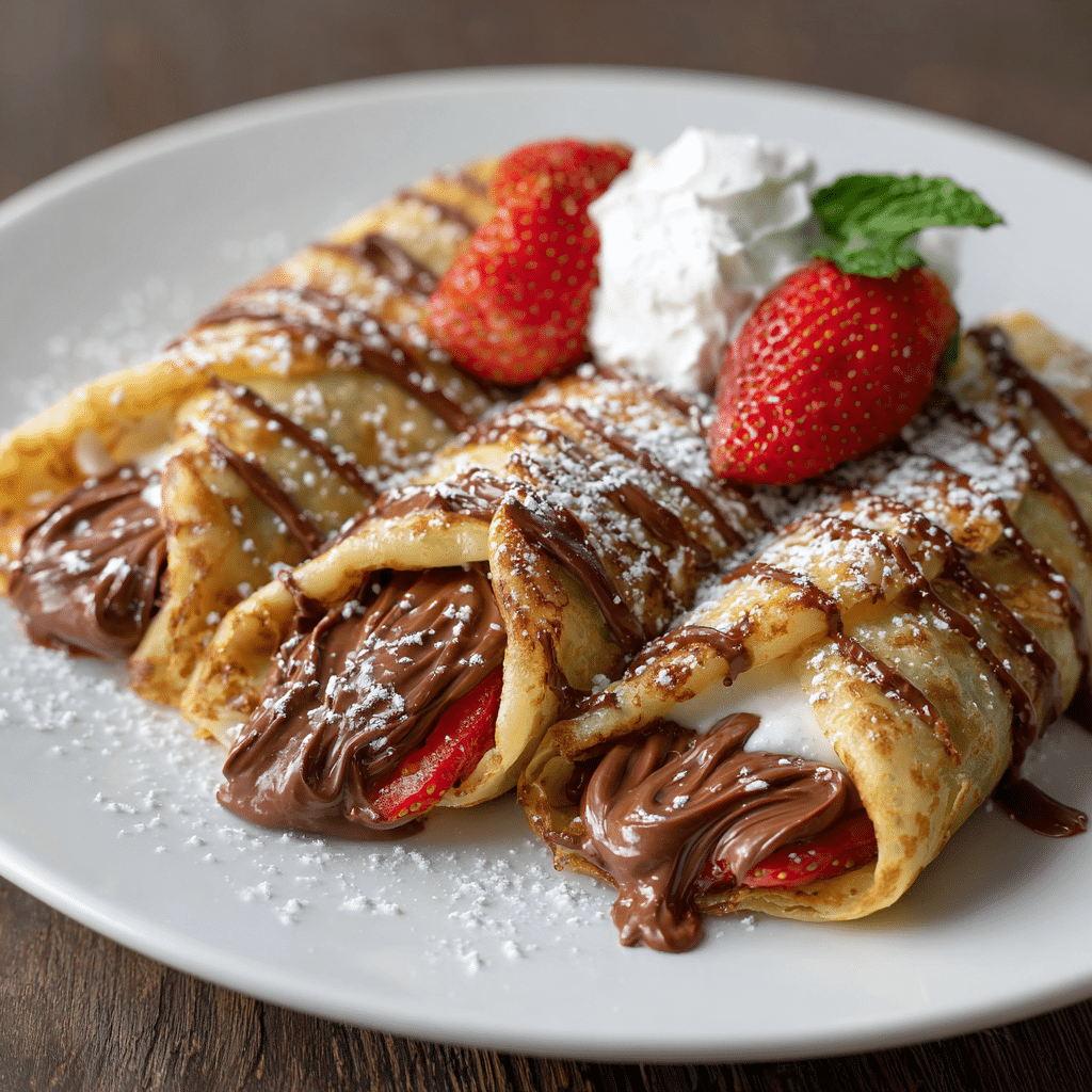 Nutella Stuffed Crepes Recipe - Recipe Image