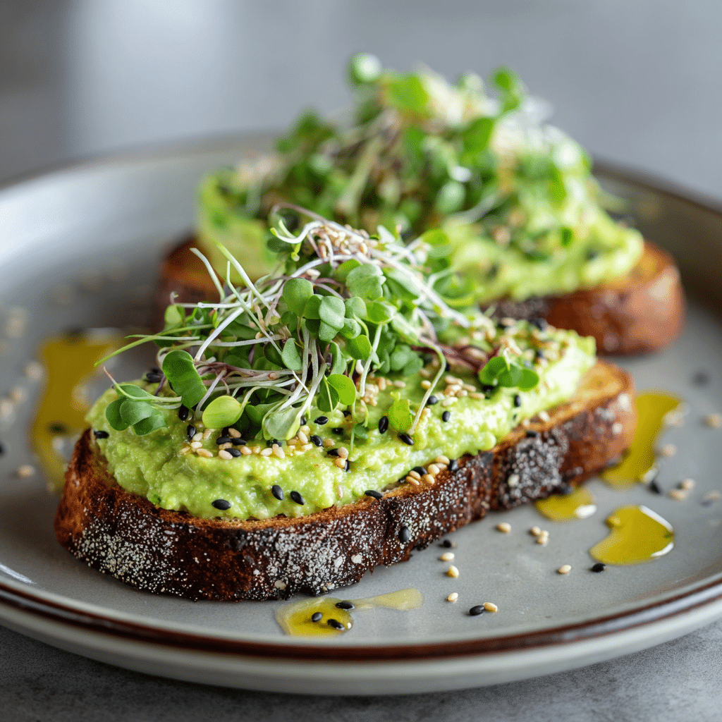 Avocado Hummus Toast Recipe - Recipe Image