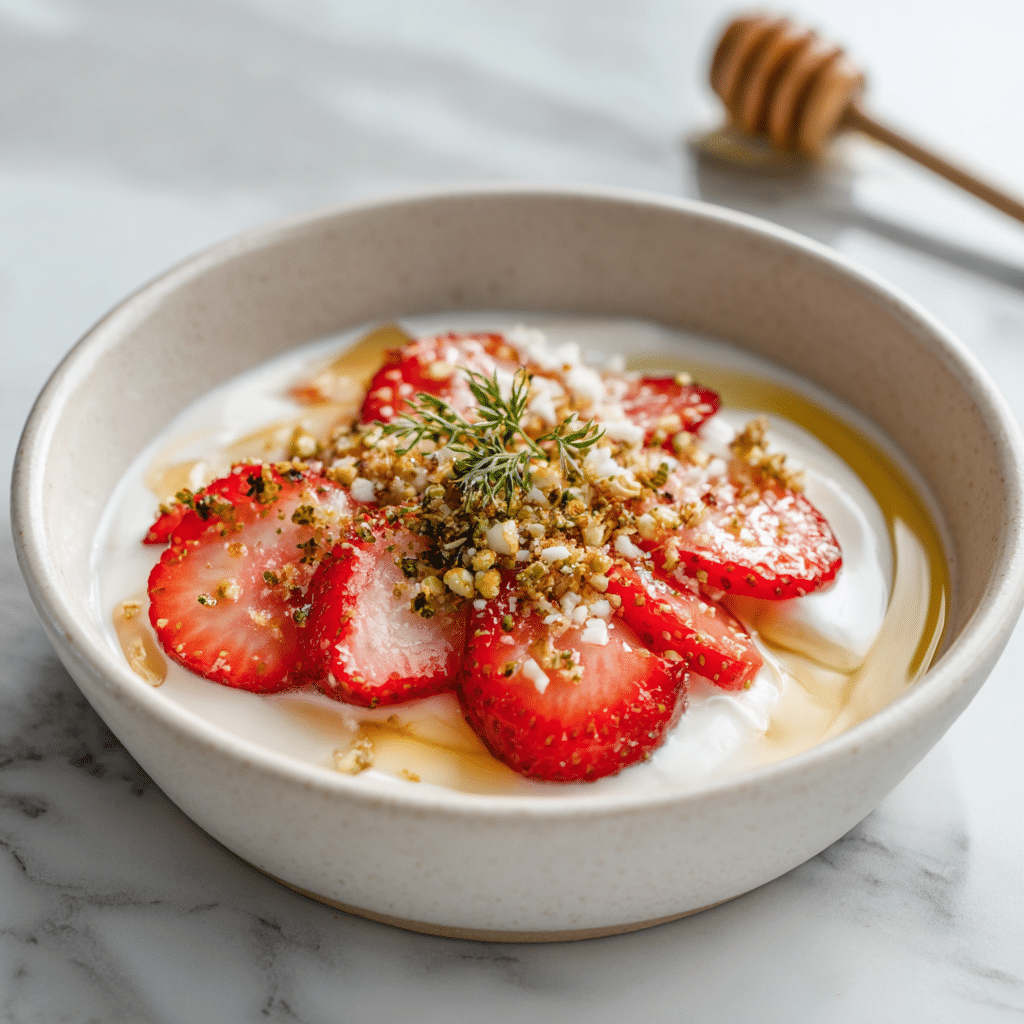 Strawberry Yogurt Dessert Bowl Recipe - Recipe Image