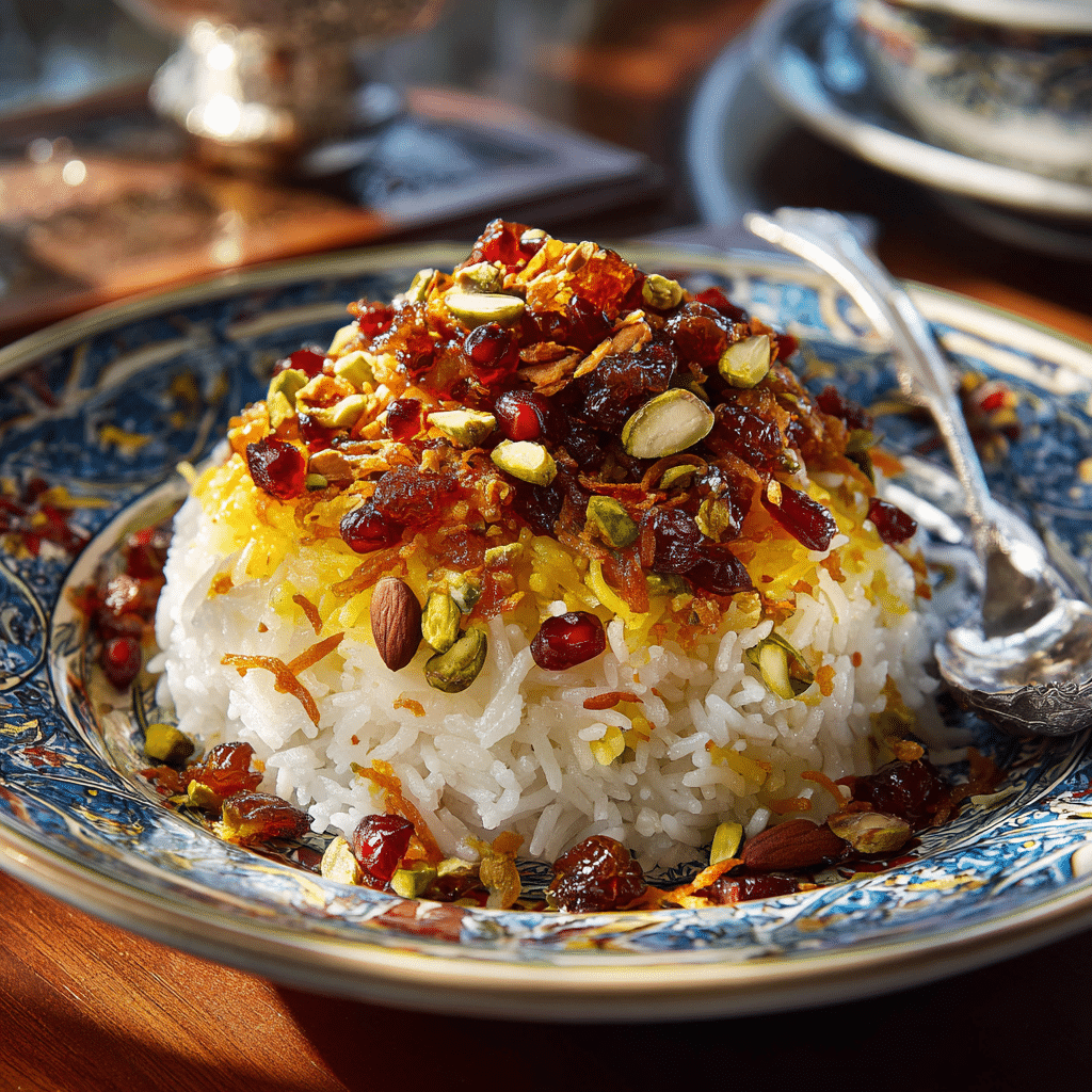 Delicious Persian Jeweled Rice: A Colorful Feast for All Recipe - Recipe Image