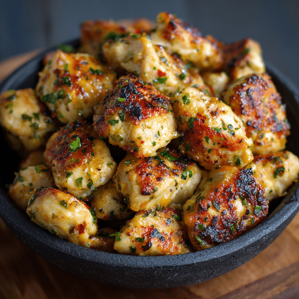 Garlic Butter Chicken Bites Recipe - Recipe Image