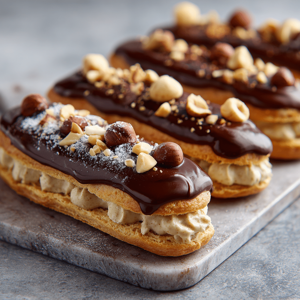 Chocolate Hazelnut Éclairs Recipe - Recipe Image