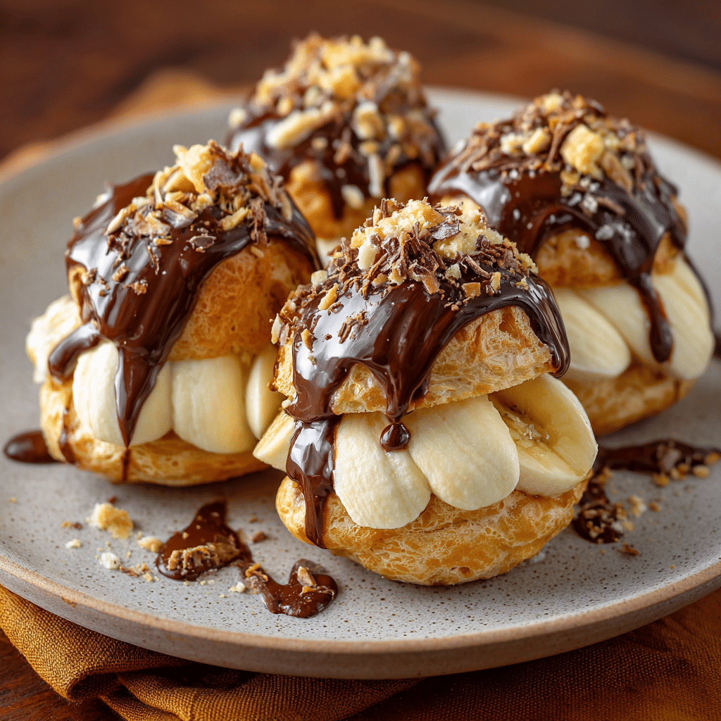 Banana Cream Profiteroles Recipe