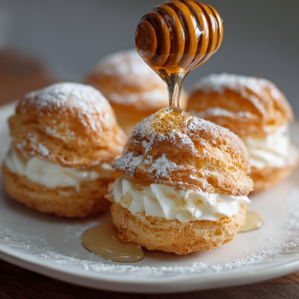 Honey Cream Puffs Recipe - Recipe Image