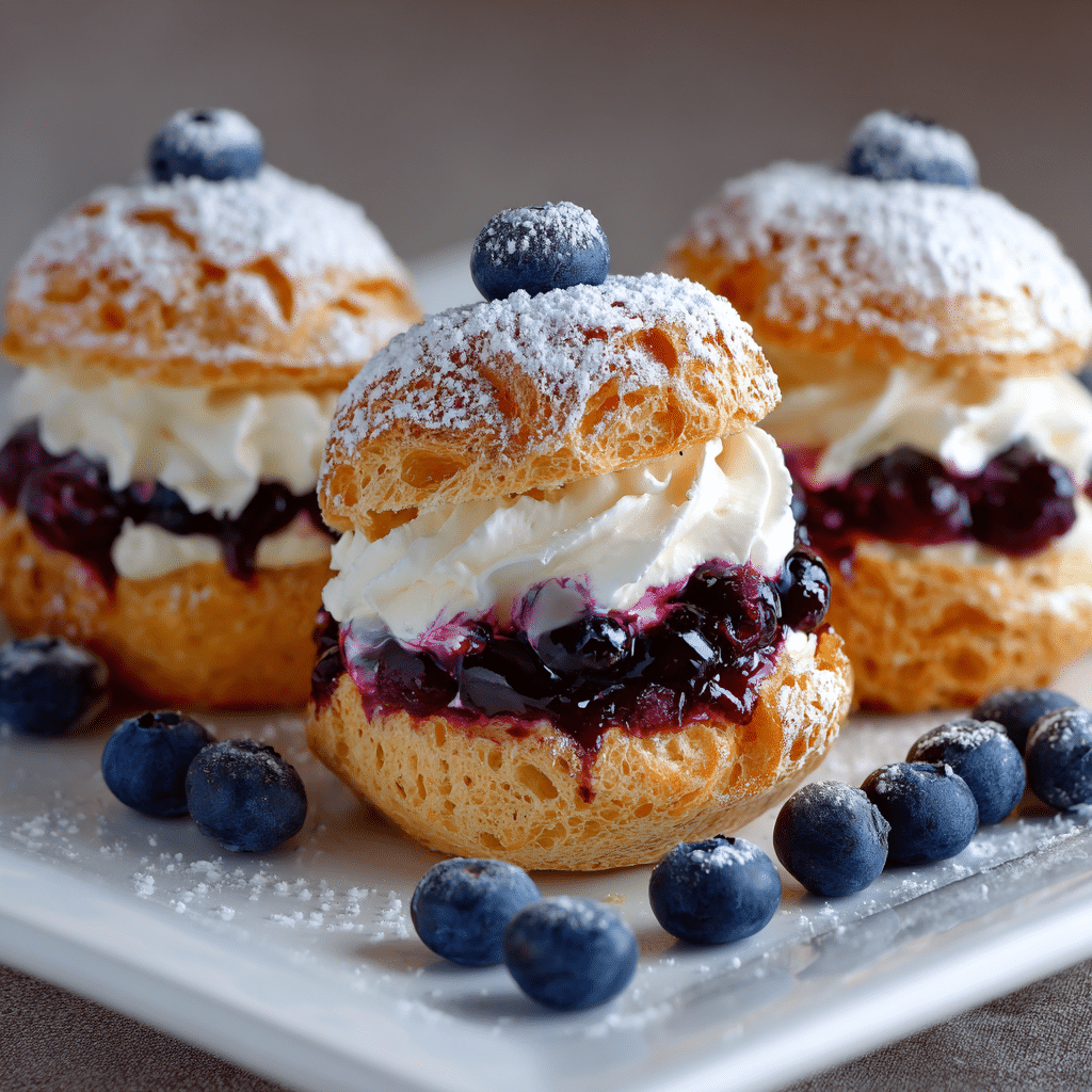 Blueberry Cream Puffs Recipe - Recipe Image