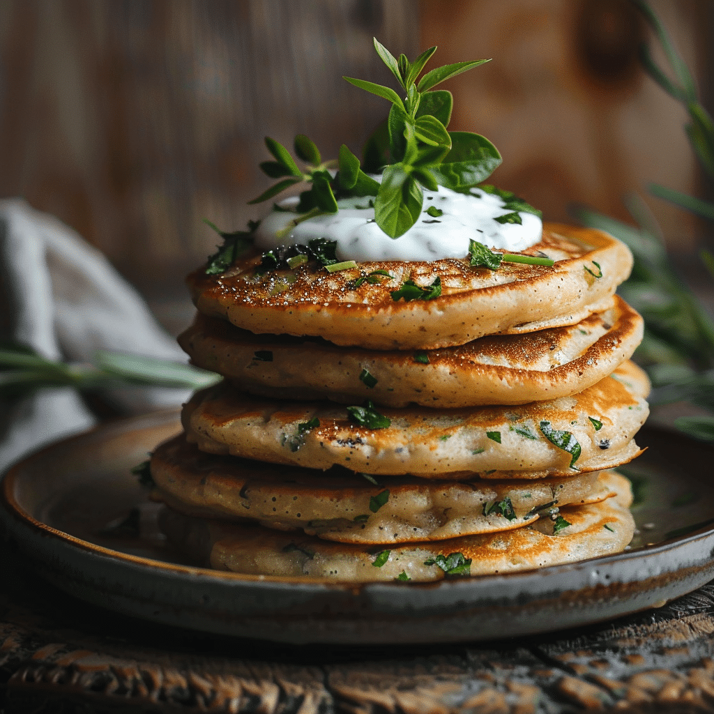 Savory Oat Pancakes Recipe - Recipe Image