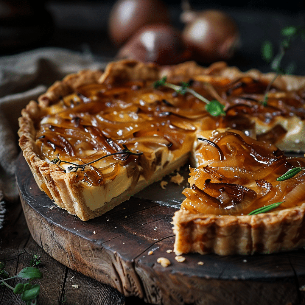 Caramelized Onion Cheese Tart Recipe - Recipe Image