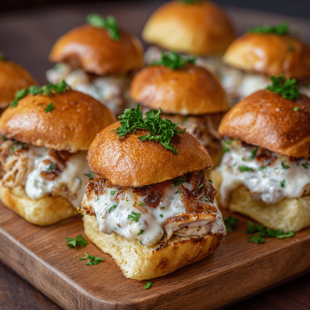 Mini Chicken Cheese Sliders Recipe - Recipe Image